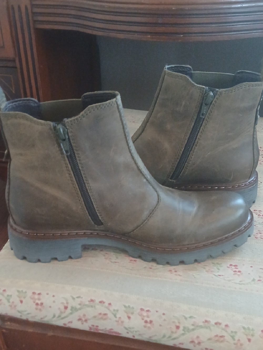 JOSEF SEIBEL WOMENS LEATHER GREEN BOOTS